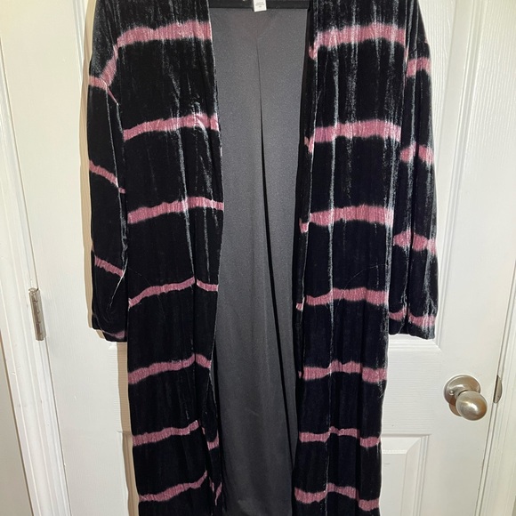 Pure Jill Women's Velvet Tie-Dyed Duster Long Cardigan Size XS - Picture 4 of 14